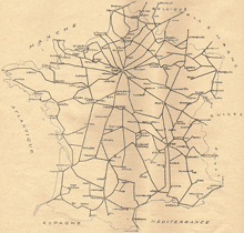 Principales lignes de chemin de fer en 1948