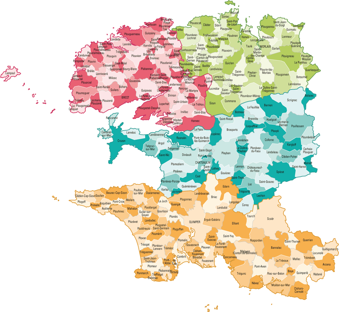 communes du finistere