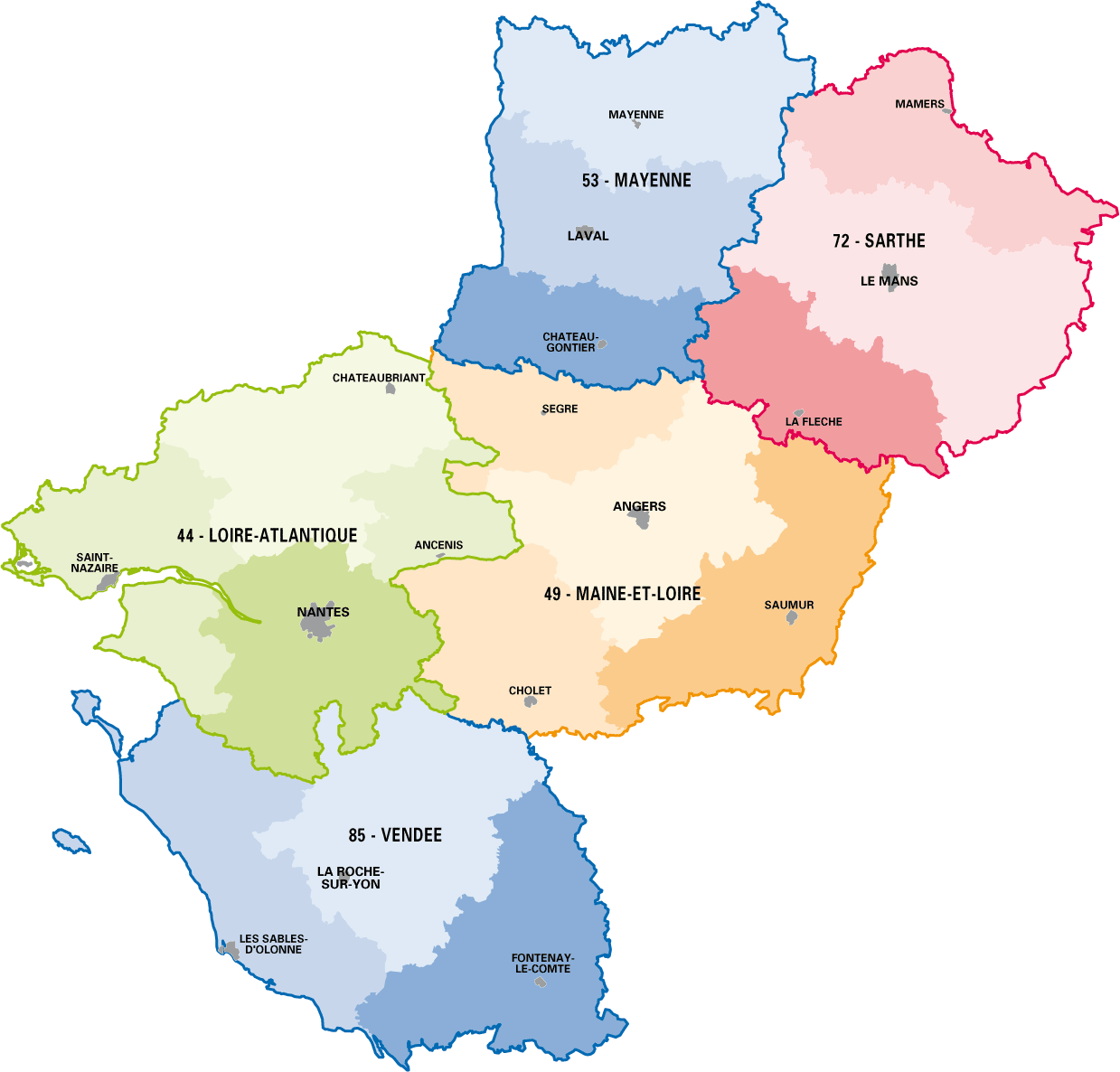 Pays de la Loire - région 52