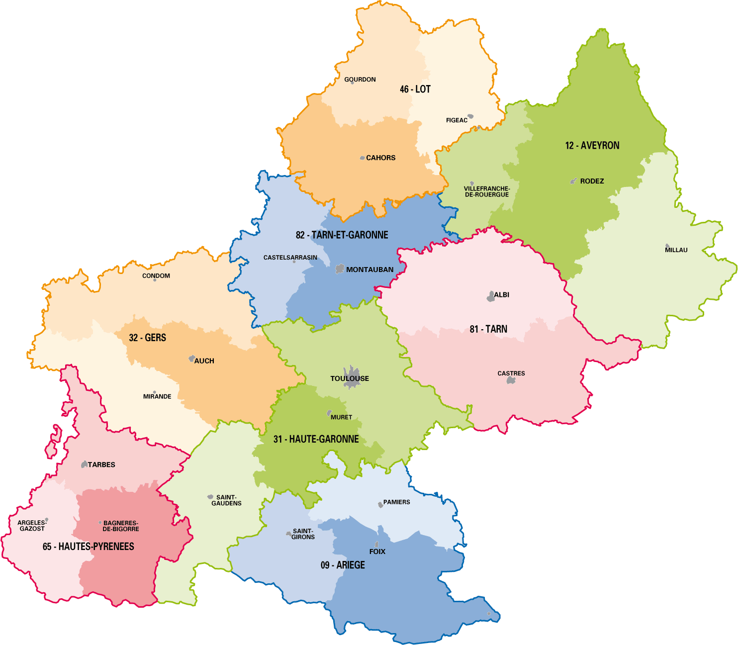 Midi Pyrénées - région 73
