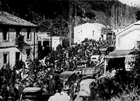 L'arrivée de prisonniers franquistes au Perthuis